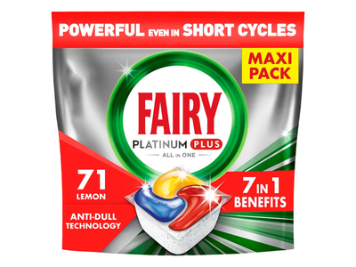 Indų pl. kaps. FAIRY PL. PLUS LEMON, 71 vnt.