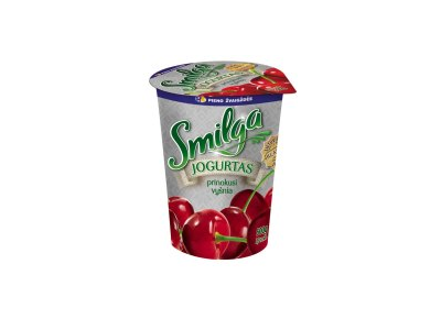 Jogurtas SMILGA, su vyšnių gabaliukais, 380 g