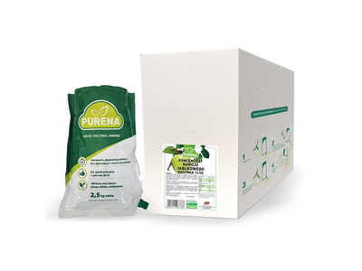 Obuolių sulčių gėrimo koncentratas su saldikliais PURENA, 100%, 4x2,5 kg
