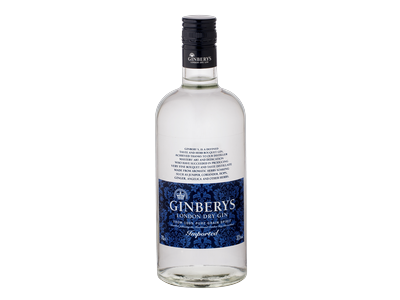 Džinas GINBERY'S London Dry, 37,5%, 0,7 l