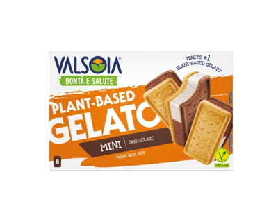 Valgomieji ledai  VALSOIA, su sojomis ir sausainiais 8 vnt. 300 g