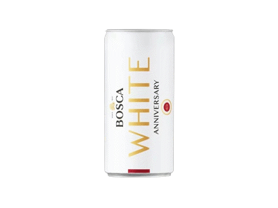 Baltasis pusiau saldus vyno gėrimas BOSCA WHITE, 200 ml