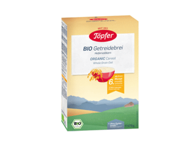 Ekol.visų grūdo dalių avižų košė TOPFER kūd. nuo 6 mėn., 175 g