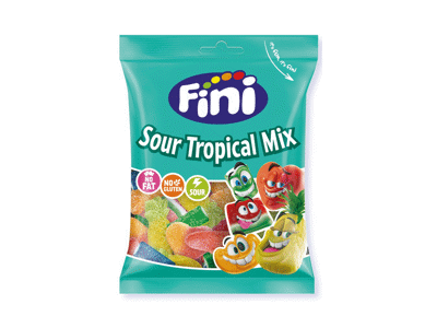 Rūgštūs guminukai FINI TROPICAL MIX, 90 g