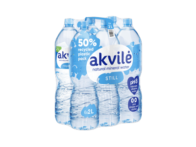 Negazuotas natūralus mineralinis vanduo AKVILĖ, 2 l x 6 vnt.