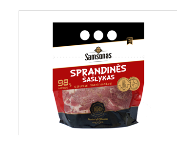 Atšaldytas sprandinės šašlykas SAMSONAS, sausai marinuotas, 800g