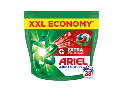 Skalbimo kapsulės ARIEL Extra Clean, 38 skalb.