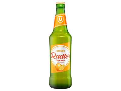 Alaus kokt.UTENOS RADLER ORANGE, 2 %, 0,5 l