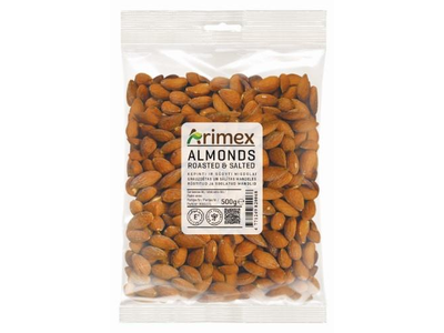 Migdolų riešutai  ARIMEX, kepinti ir sūdyti, 500 g
