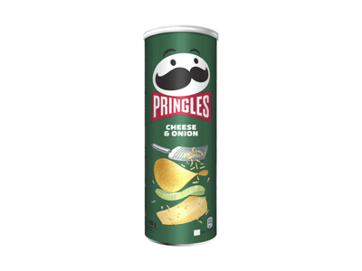 Traškučiai PRINGLES, sūrio ir svogūnų skonio, 165 g
