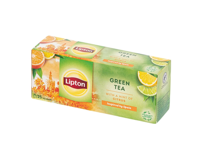 Žalioji arbata su citrusinių vaisių aromatu LIPTON, 25 vnt.
