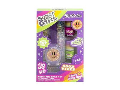 MARTINELIA SUPER GIRL WATCH AND NAILS SET vaikų dovanų rinkinys