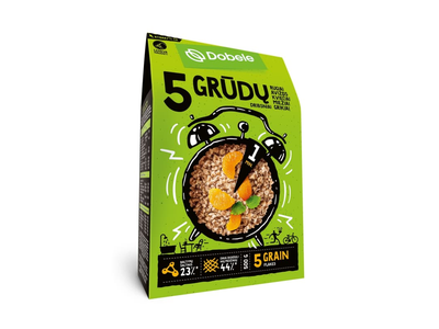 Penkių grūdų dribsniai DOBELE, 500 g