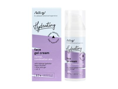 KILIG HYDRATING intensyviai drėkinantis gelinis kremas normaliai, mišriai veido odai 50 ml
