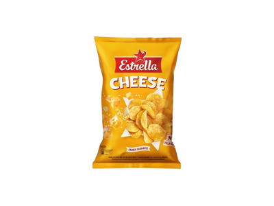 Vingiuotai pjaustyti traškučiai ESTRELLA, sūrio skonio, 130 g