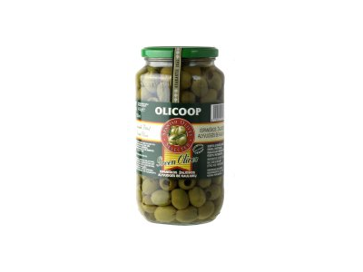 Alyvuogės OLICOOP, žalios be kauliukų, 935 g / 455 g
