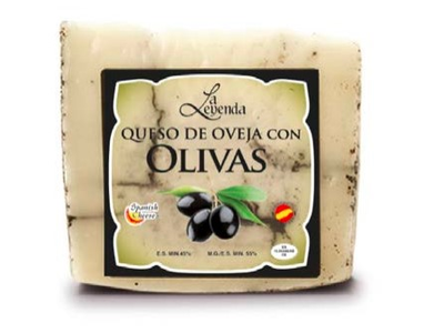 Kietasis avių pieno sūris LA LEYENDA, su alyvuogėmis, brandintas 5 mėn., 150 g