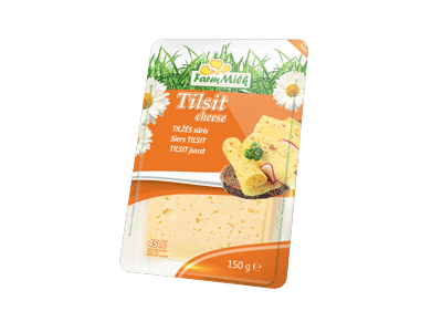 Tilžės sūris FARM MILK (riekelės), 45 % rieb. s. m., 150 g