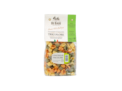 Makaronai DI BARI CONCHIGLIE TRICOLORE, 500 g