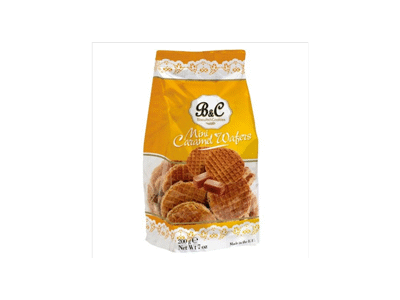 Maži karameliniai vafliukai B&C, 200 g