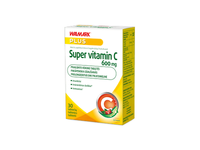 WALMARK Super Vitaminas C 600 mg tabletės N30