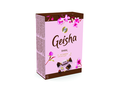 Tamsaus šokolado saldainiai GEISHA, 150g