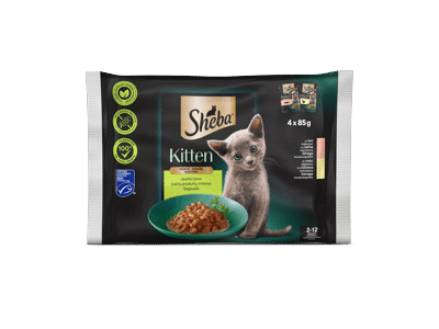 Konservuotas kačiukų ėdalas SHEBA KITTEN padaže, 340 g