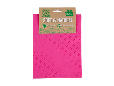Biologiškai skaidžios šluostės GO GREEN SOFT & NATURAL, 3 vnt.