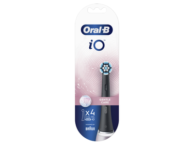 Elektrinio dantų šepetėlio galvutės ORAL-B iO Gentle Care, Black, 4 vnt.
