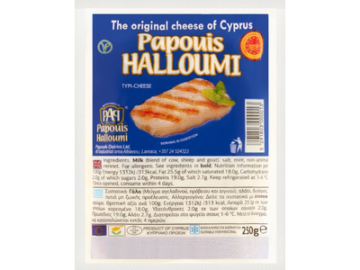 Sūris PAPOUIS HALLOUMI, puskietis, RSM 51%, 250 g