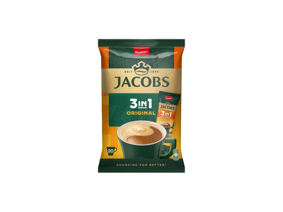 Tirpiosios kavos gėrimas JACOBS, 3in1, maiš., 20 vnt., 252 g