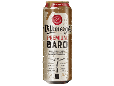 Alus VILKMERGĖS PREMIUM BARO, 5,2 %, 0,568 l