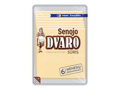 SENOJO DVARO sūris (riek.), brand. ne mažiau kaip 6 mėn.,45% rieb.s.m., 150 g