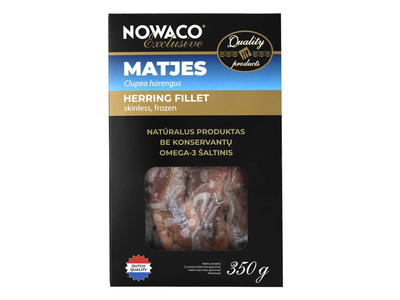 Šaldyta silkių MATJES filė NOWACO EXCLUSIVE, be odos, 350 g