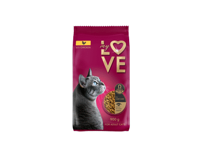 My Love visavertis sausas suaugusių kačių pašaras su vištiena, 900 gr