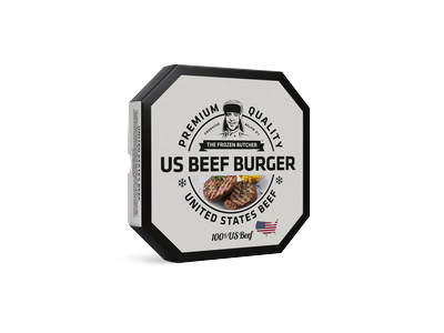 Šaldyti mėsos paplotėliai US BEEF BURGER, 2 x 125 g