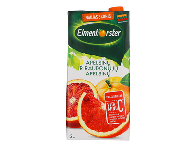 Gaivusis sulčių gėrimas ELMENHORSTER, apelsinų ir raudonųjų apelsinų, be konservantų, 20%, 2l