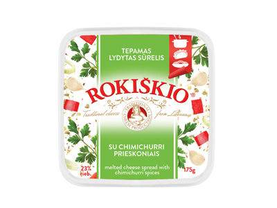 Tepamasis ROKIŠKIO sūrelis su čimičiurio priesk., 23 % rieb., 175 g