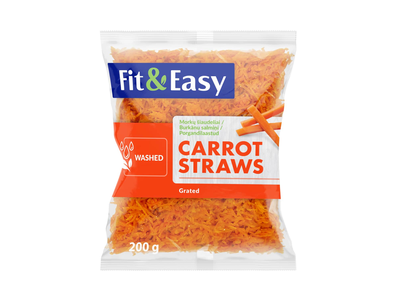 Pjaustyti morkų šiaudeliai FIT & EASY, 200 g