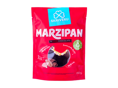 Marcipanai SKRIVERU su juoduoju šokoladu, 150 g