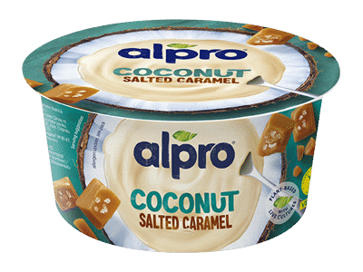 Fermentuot. kokosų produktas ALPRO, sūdytos karamelės skonio, 120 g