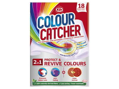 Skalbimo lapeliai K2R COLOUR CATCHER REVIVE COLOURS, 18 vnt
