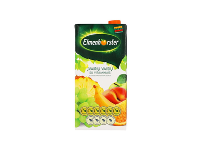 Įvairių vaisių sulčių vitaminizuotas gėrimas ELMENHORSTER, 2 l