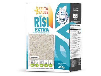 Ryžiai EXTRA ZELTA SAULE, 4x100g