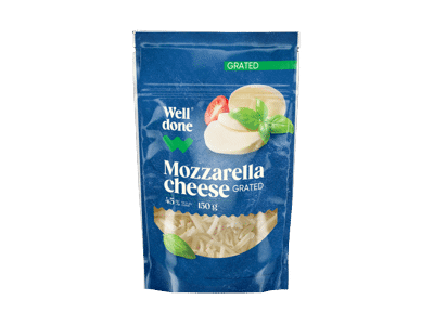 Tarkuota mocarela WELL DONE, 45 % rieb. s. m., 150 g