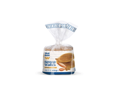 Karameliniai vafliai WELL DONE, 400 g
