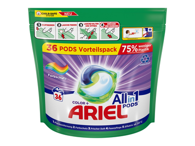 Skalbimo kapsulės ARIEL Color+, 36 skalb.