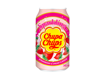 Braškių skonio gaivusis gėrimas CHUPA CHUPS, 345 ml