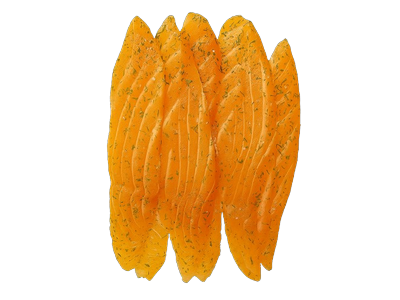 Atvėsinta atlantinių lašišų filė, raikyta, sūdyta, su krapais, 1 kg