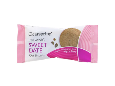 Ekologiški avižiniai sausainiai su datulėmis CLEARSPRING, 40 g